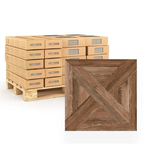 Manhattan Cherry Woodeffect 59.4 x 59.4cm Rectified Porcelain Tile - 42sqm Pallet