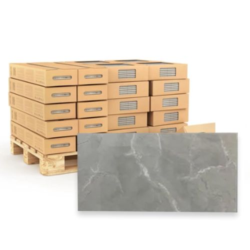 Oxford Grey 30 x 60cm Rectified Polished White Body Tile - 54sqm Pallet