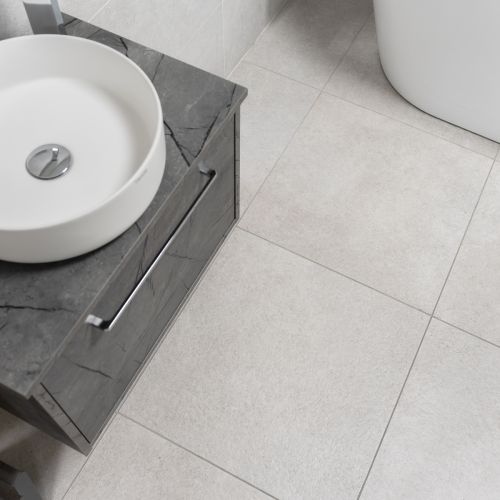 Kalos White 59 x 59cm Porcelain Floor Tile - 1.044sqm perbox (3138)
