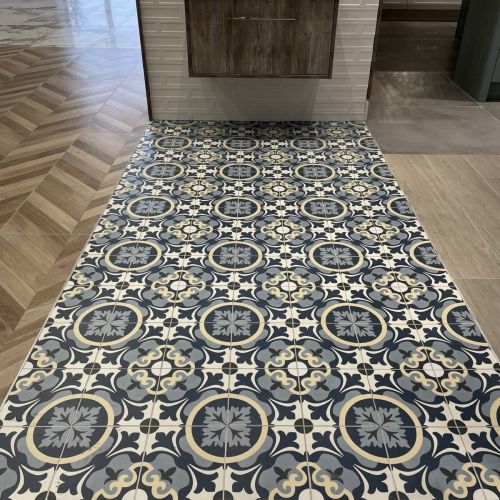 Nouveau Blue Matt Glazed 20 x 20cm Porcelain Wall & Floor Tile - 1sqm perbox (3190)