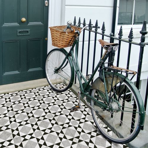 Victorian Albert 20 x 20cm Matt Porcelain Pattern Floor Tile - 0.6sqm perbox