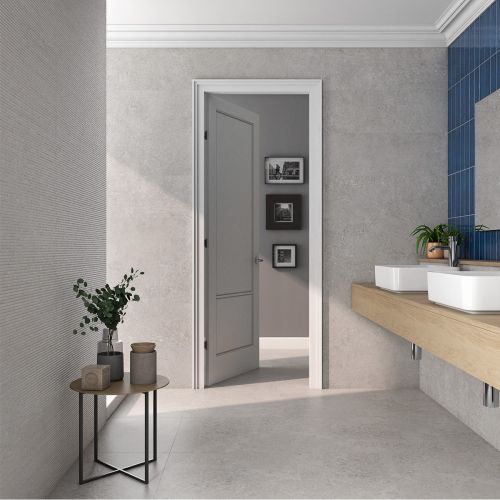 June Gris Suite Decor 30 x 90cm Matt Rectified White Body Wall Tile - 1.35sqm perbox