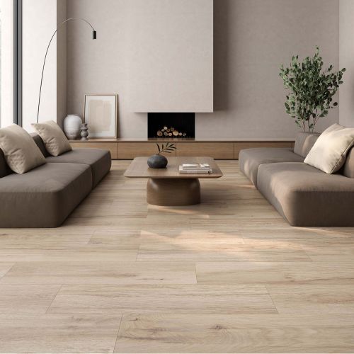 Kenia Roble 20 x 120cm Rectified Wood Effect Porcelain Floor Tile - 1.2 sqm perbox