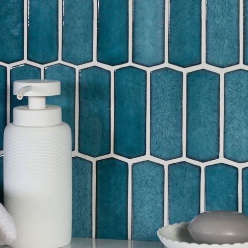 Silk Blue 30 x 28.4cm Mosaic Sheet