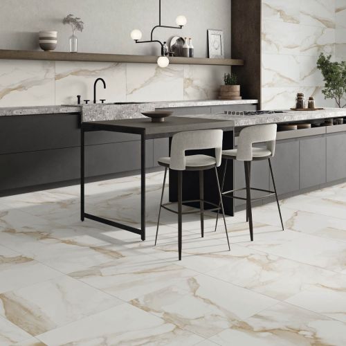 Camille Gold Natural Matt 120 x 120cm Rectified Porcelain Tile - 1.44sqm perbox
