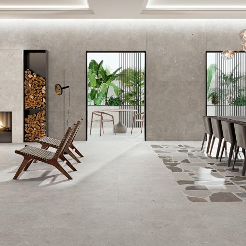 Glamstone Grey Matt 120 x 120cm Rectified Porcelain Tile - 1.44sqm perbox