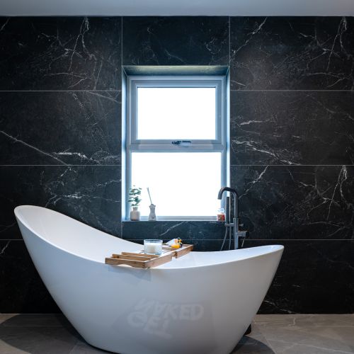 Malek Black 60 x 120cm Matt Rectified Porcelain Tile - 1.43sqm perbox