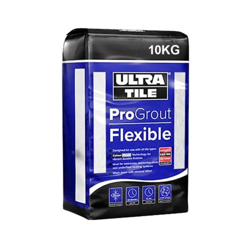 UltraTile ProGrout Flexible Wall & Floor Grout - 10kg - Grey