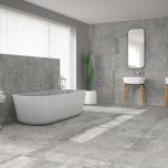 Pompeia Grey Matt Grip/C3 Rectified 75 x 75cm Porcelain Tile - 1.13sqm perbox (3201)